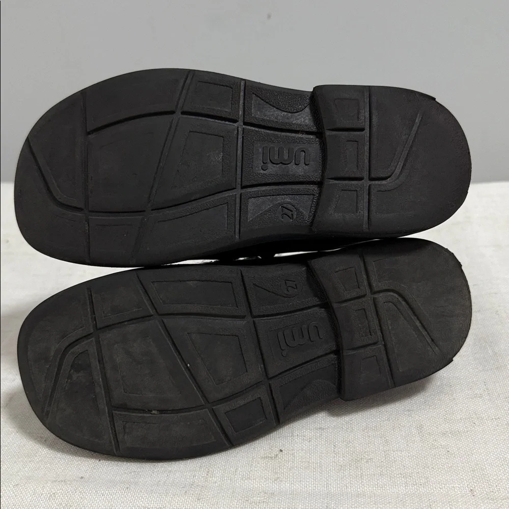 Umi black leather slip-on loafers for boys/kids size 27 (10)